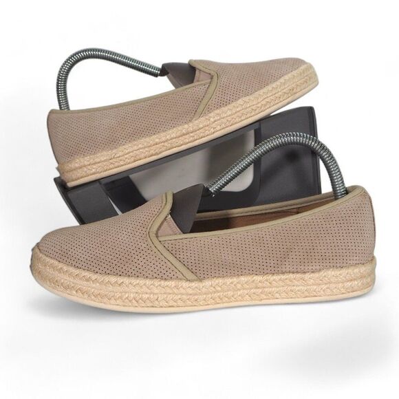 Clarks Azella Theoni Espadrilles Slip-on Suede Shoes Tan Women's 7.5M - Picture 1 of 11